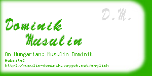 dominik musulin business card